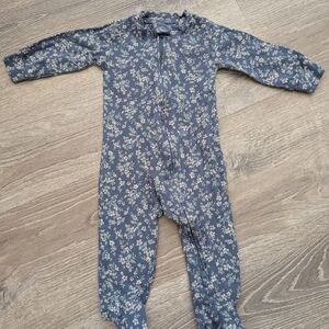 Floral Blue Kids One Piece